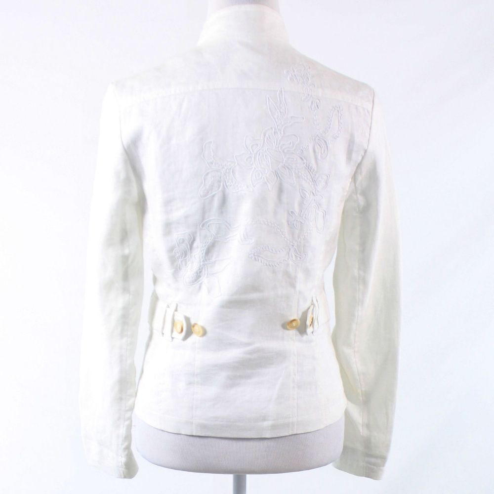 Renuar Collection ivory linen jacket 4 - Picture 7 of 8